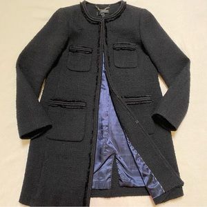 JCrew Wool Coat Size 8 - Black